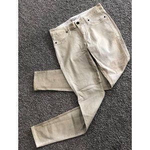 Rich & Skinny White Sparkly Gold Coated Jeans - 27